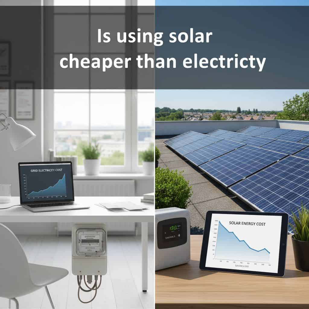 Is using solar cheaper than electricity 1