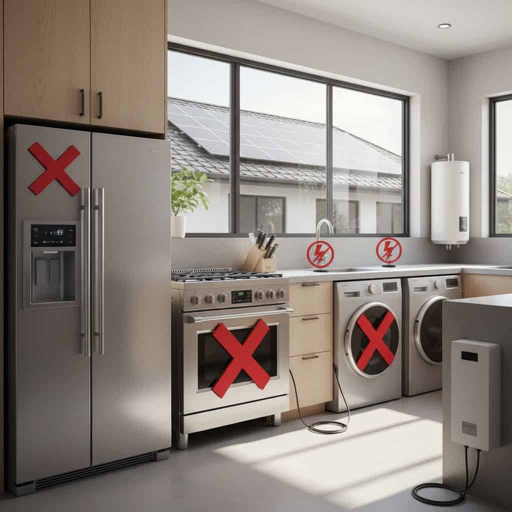 What appliances cannot be used with solar power 1