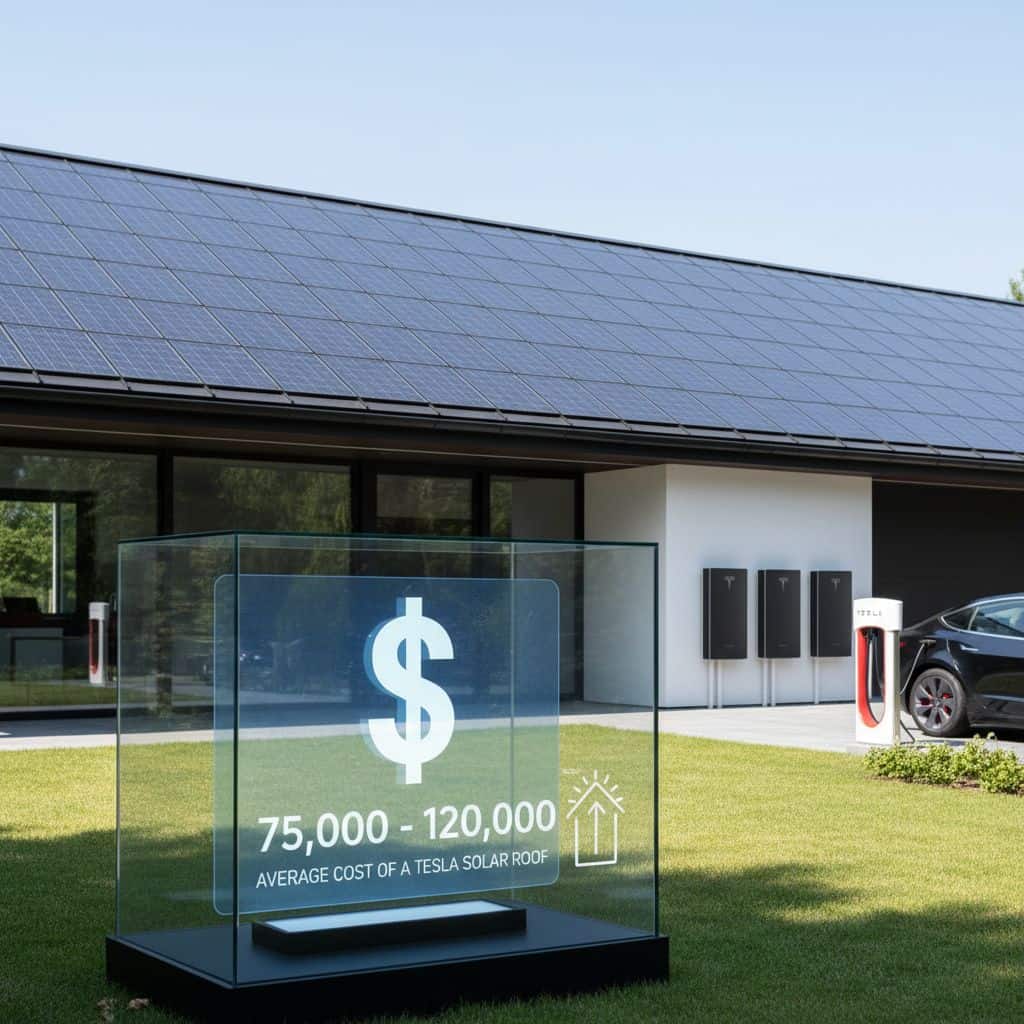 What is the average cost of a Tesla solar roof 1