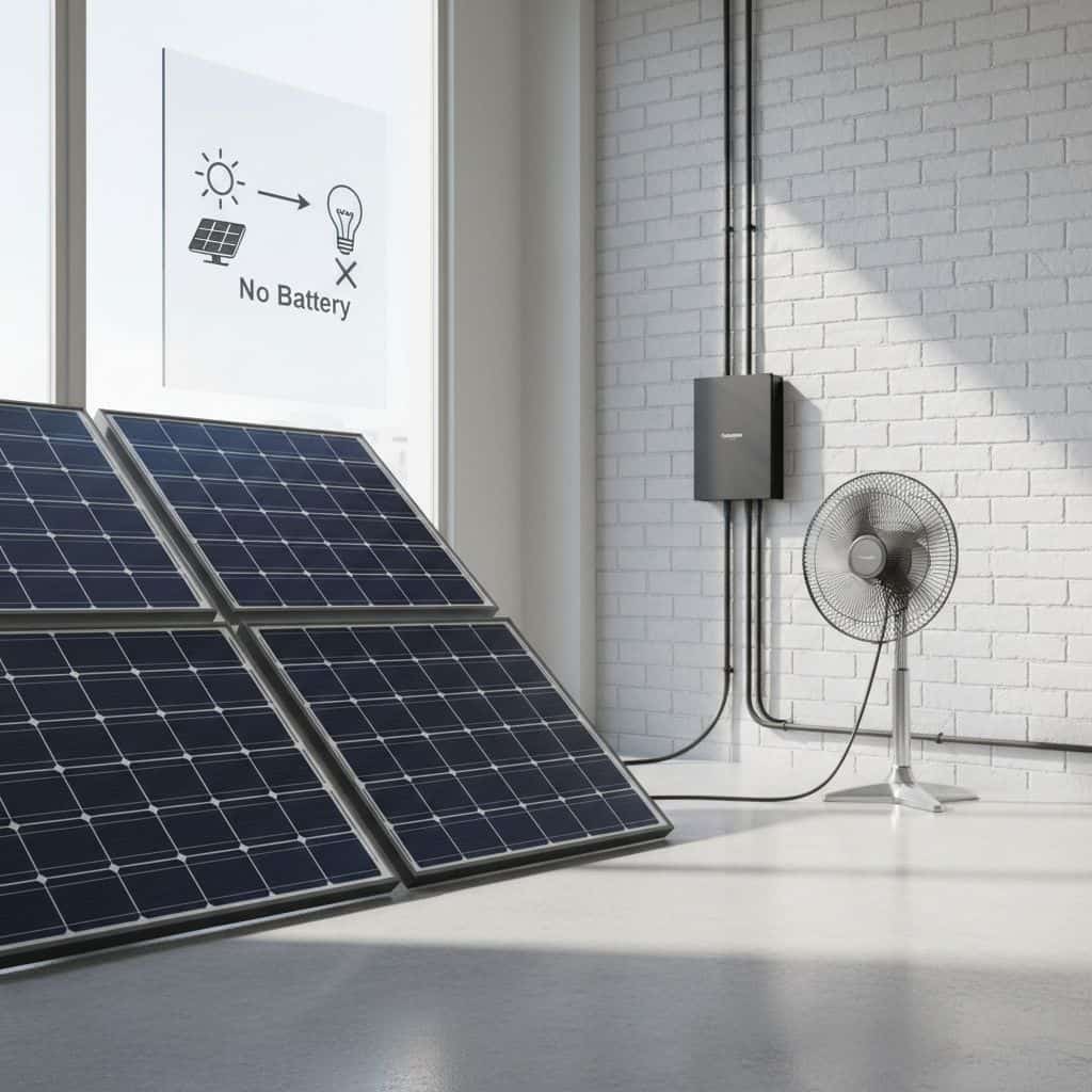 Can a solar panel work without a battery 1