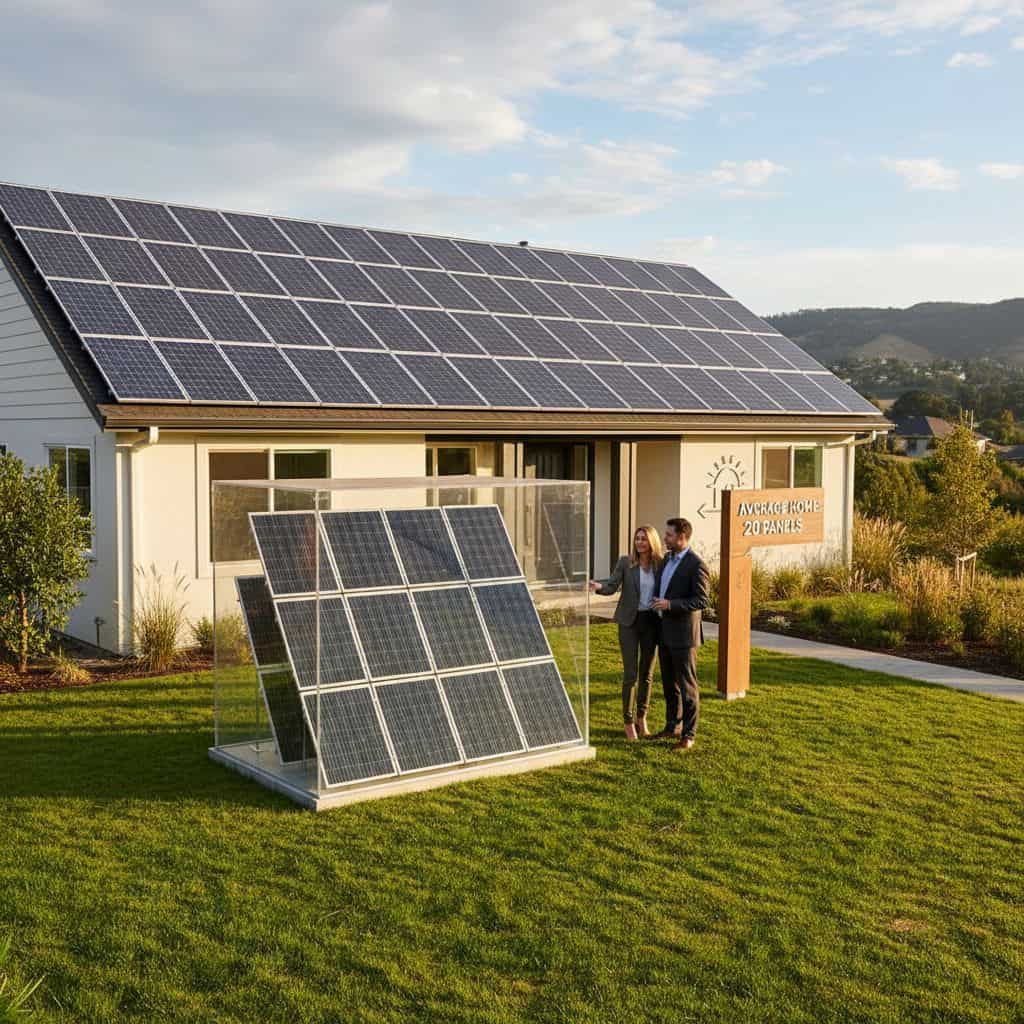 How many solar panels are needed to power a home 1