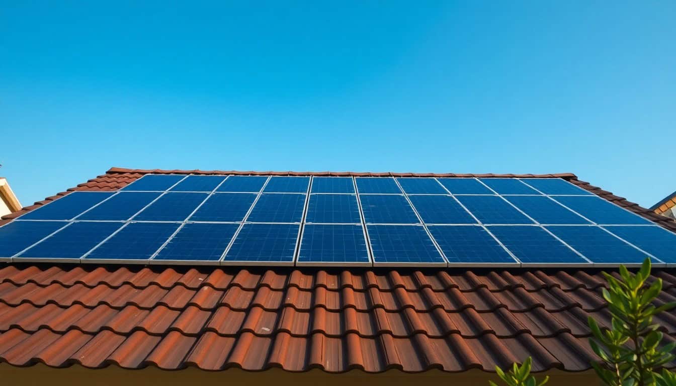 best roof type for solar panels — pitched tiled roof with solar panels