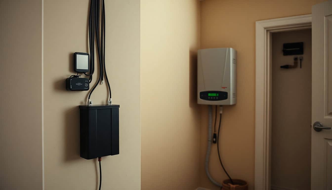 how a solar battery works — home battery connected to a solar inverter